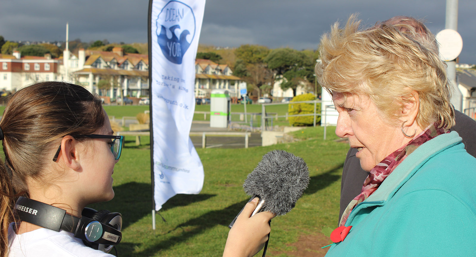 young person interviews an older person