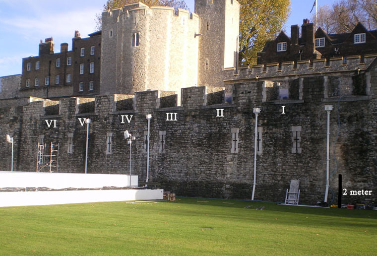 West Moat Wall, Tower of London work done by London Stone Conservators