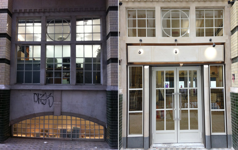befor and after shots from liberty's london w1 by LSC